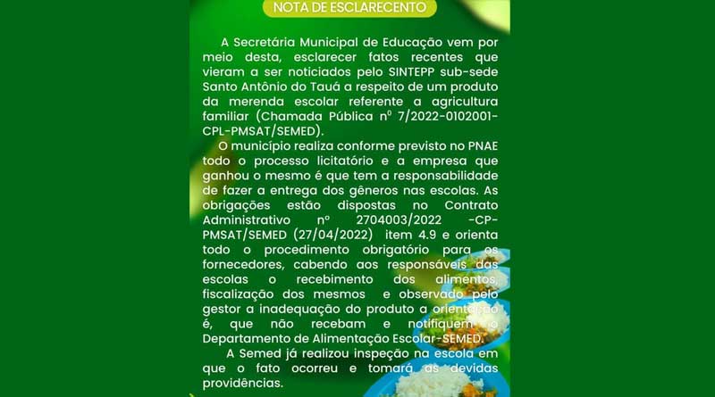 Nota de Esclarecimento