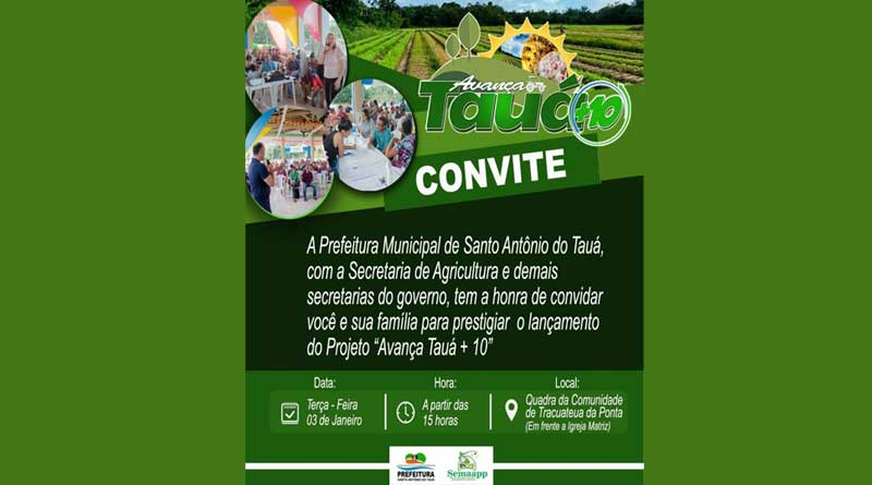 A reunião do projeto Avança Tauá mais dez, será no Polo Tracuateua